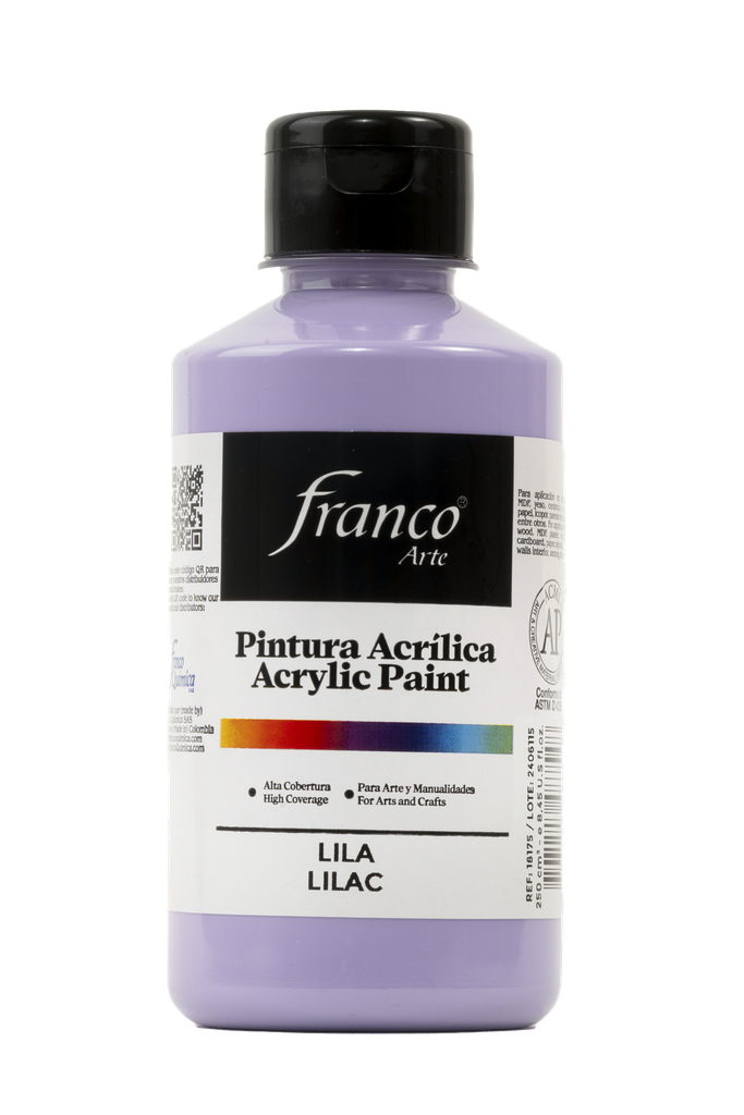 PINTURA ACRILICA 250 ML. 075 LILA FRANCO ARTE (36)