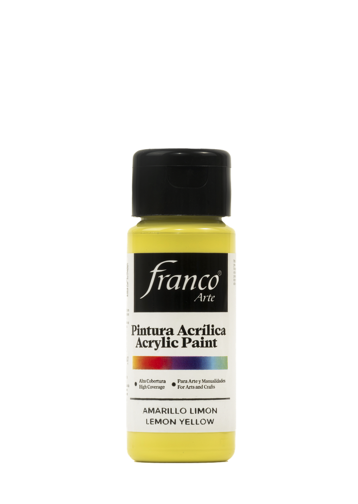 PINTURA ACRILICA 60 ML. 307 AMARILLO LIMON FRANCO ARTE (6*24)