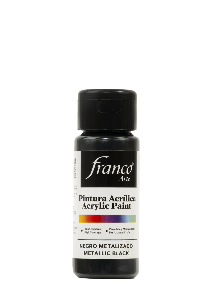 PINTURA ACRILICA 60 ML. 309 NEGRO METALIZADO FRANCO ARTE (6*24)