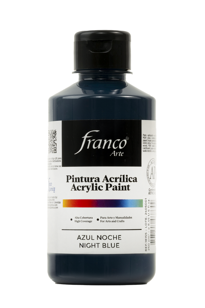 PINTURA ACRILICA 250 ML. 055 AZUL NOCHE FRANCO ARTE (36)