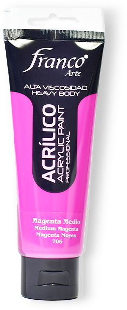 ACRILICO PRO. 100 ML. 706 MAGENTA MEDIO FRANCO ARTE (3*24)