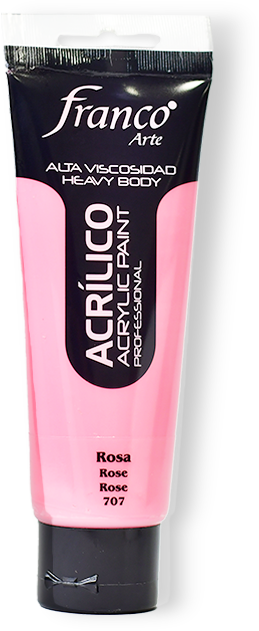ACRILICO PRO. 100 ML. 707 ROSA FRANCO ARTE (3*24)