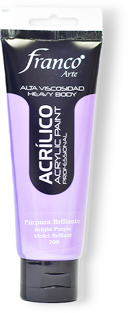 ACRILICO PRO. 100 ML. 709 PURPURA BRILLANTE FRANCO ARTE (3*24)