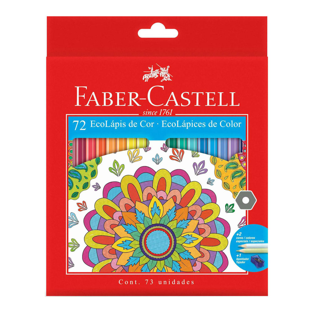 CRAYON MADERA ECOLAPIZ 72 COL. FABER CASTELL