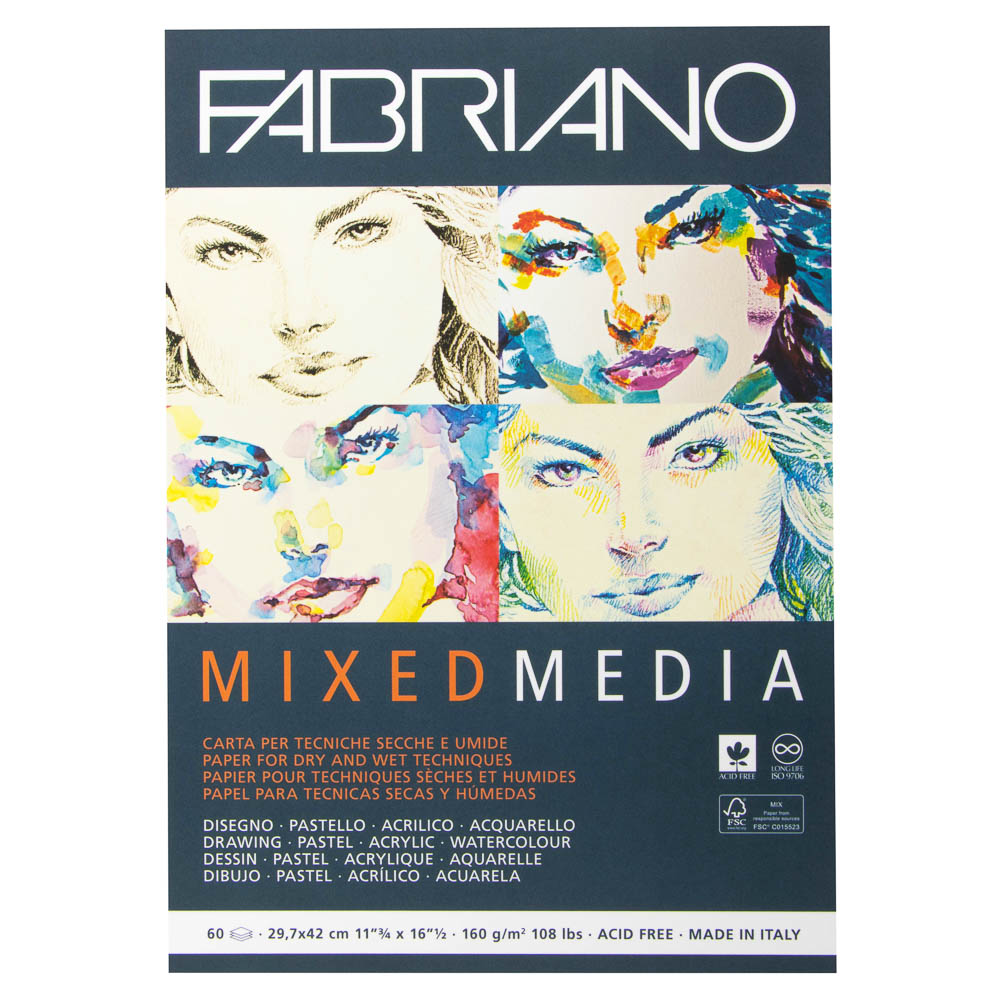 BLOCK MIXED MEDIA A3 160 G. 60 H. FABRIANO