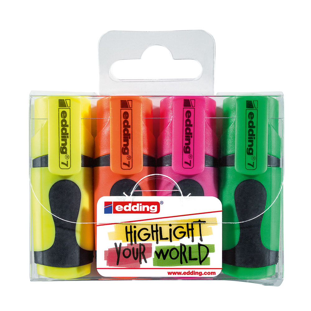 RESALTADORES MINI 4 COL. NEON EDDING
