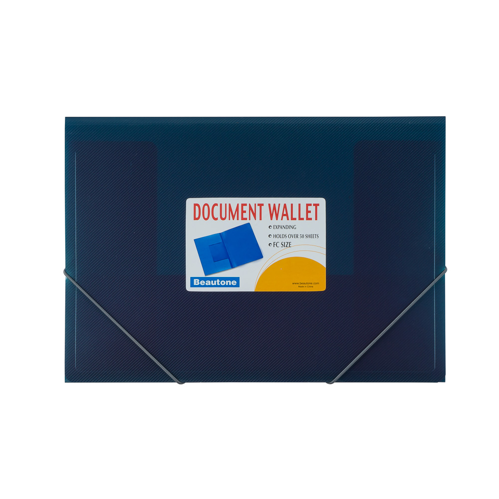FOLDER ESPAÑOL OFICIO AZUL METALICO BEAUTONE