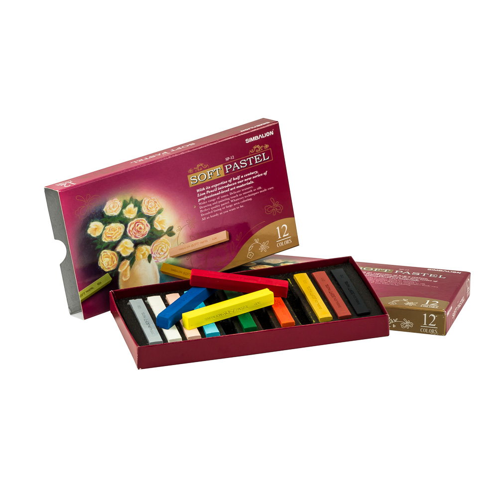 CRAYONES PASTEL SECO 12 COL. SIMBALION