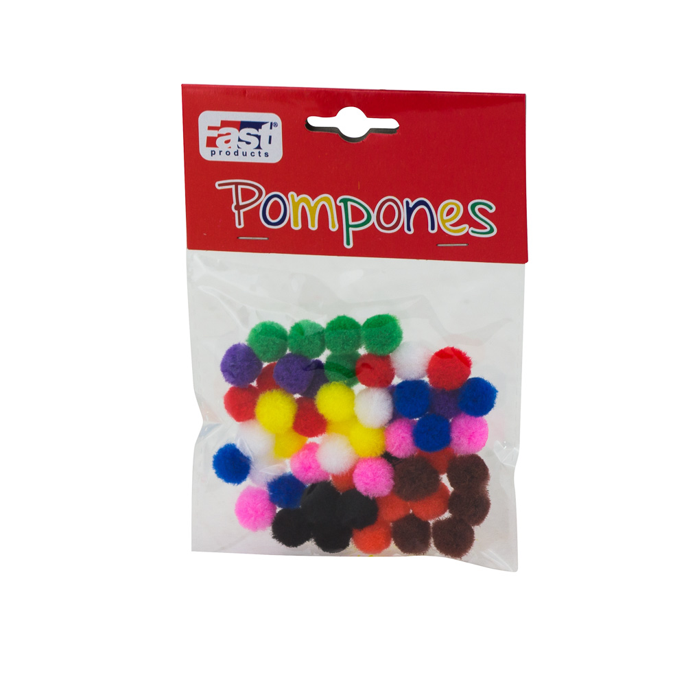 POMPONES 1.2 CM. 50 U. SURTIDO FAST