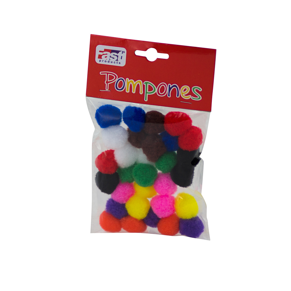 POMPONES 2 CM. 30 U. SURTIDO FAST