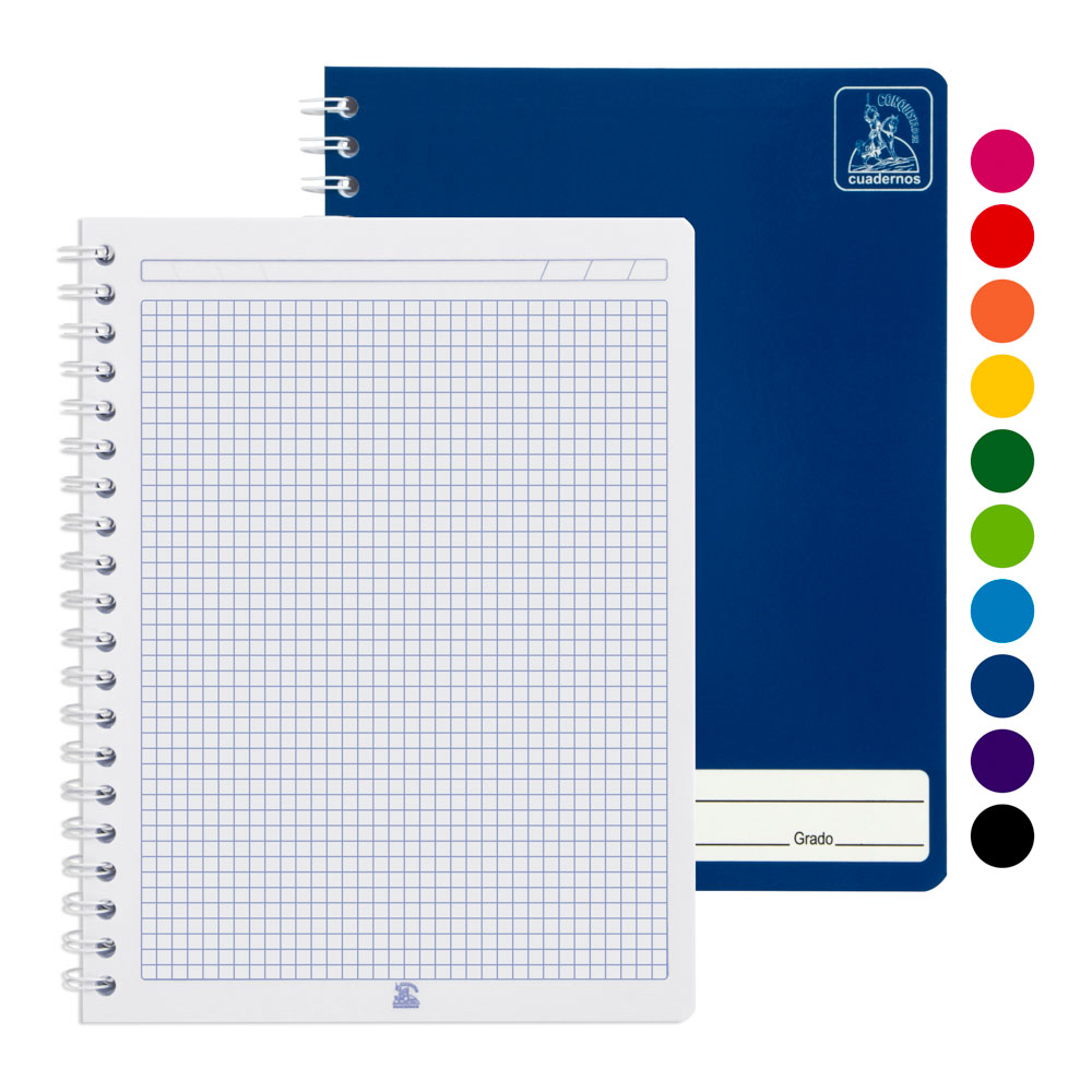 CUADERNO ESPIRAL 100 H. CUADRICULA 5MM. CONQUISTADOR