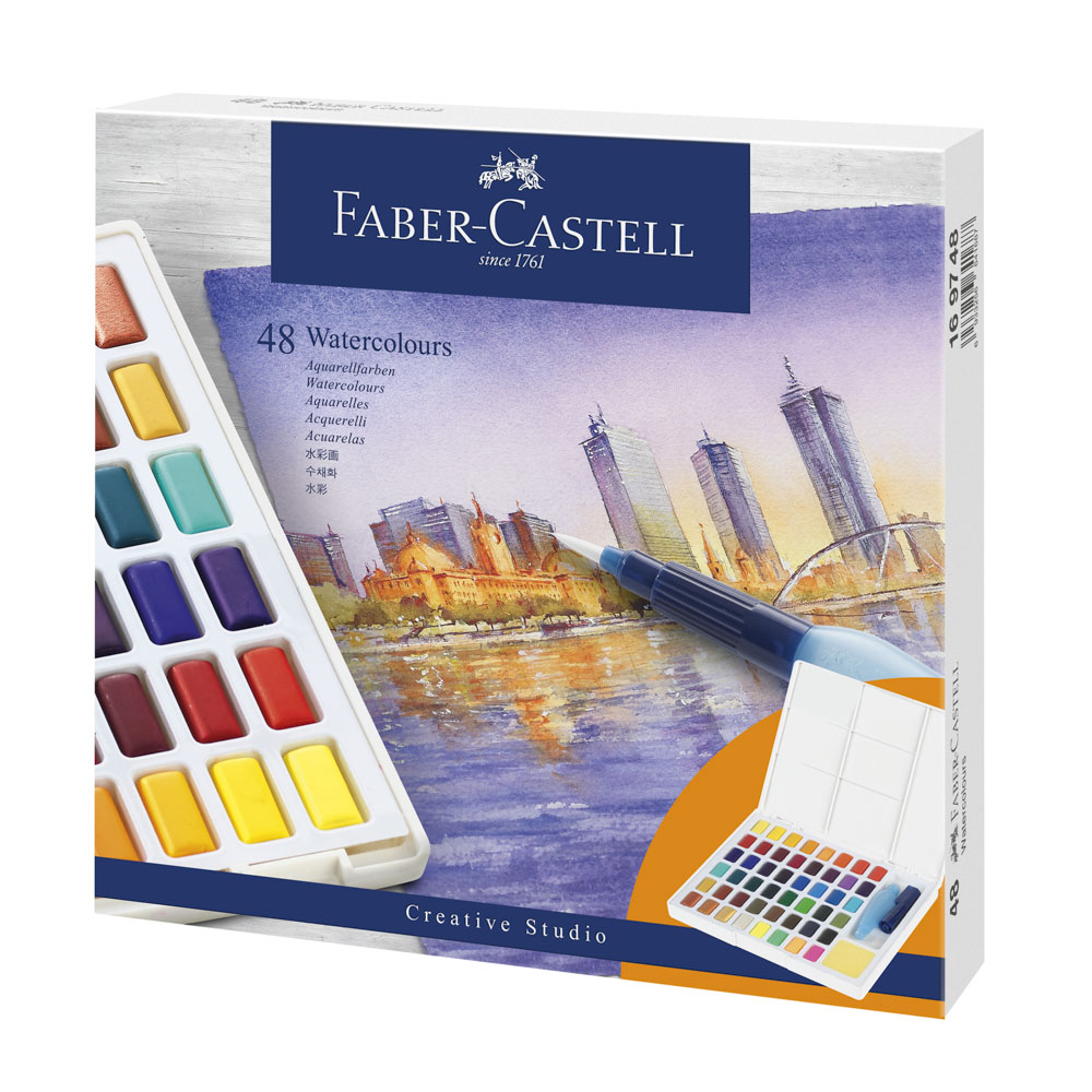 ACUARELAS EN PASTILLA 48 COL. FABER CASTELL