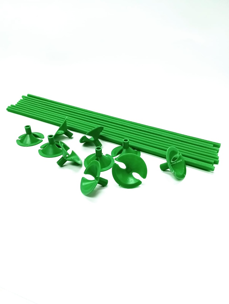 PORTAGLOBO PLASTICO VERDE 100 U. ALFA (10)