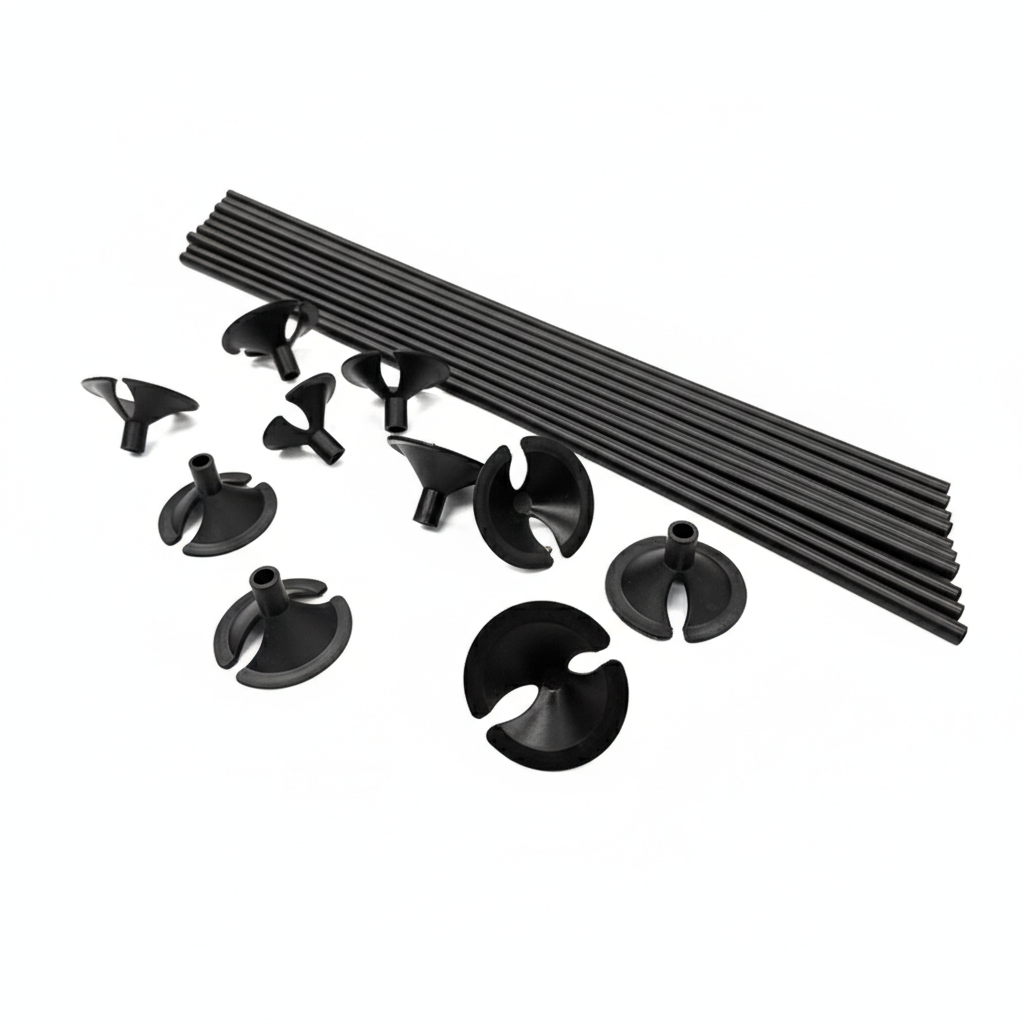 PORTAGLOBO PLASTICO NEGRO 100 U. CREAR (10)