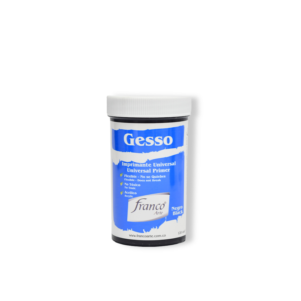 GESSO ACRILICO 120 ML. NEGRO FRANCO ARTE (6*12)