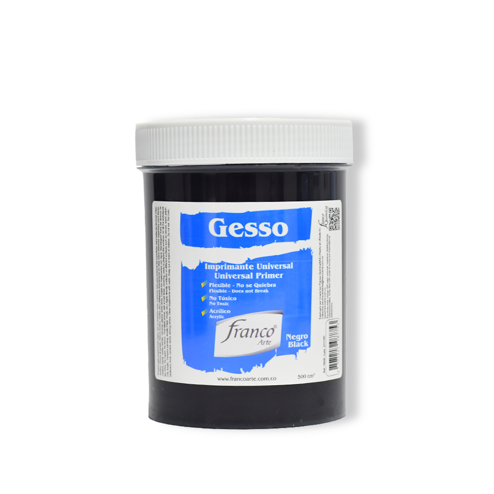 GESSO ACRILICO 500 ML. NEGRO FRANCO ARTE (18)