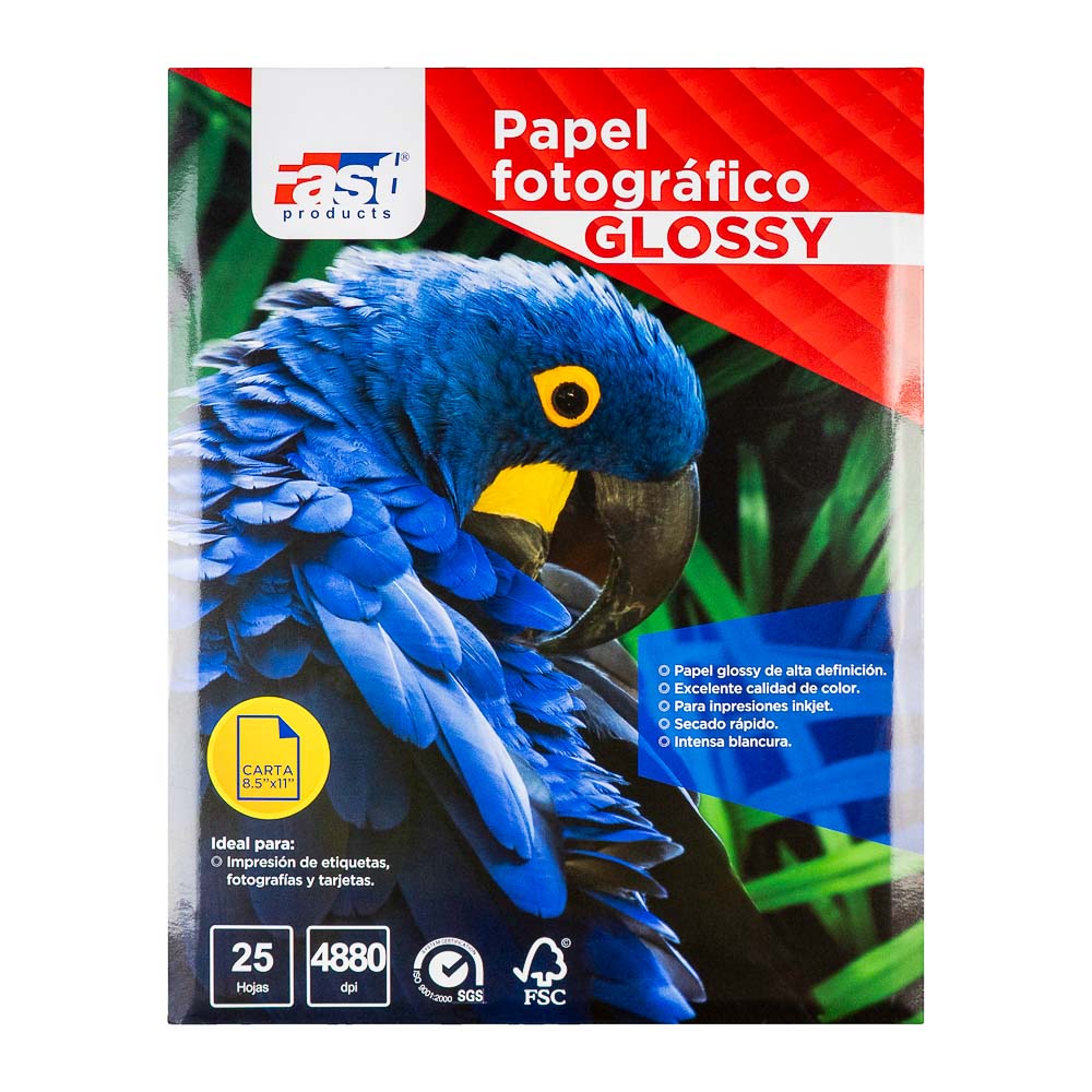PAPEL FOTOGRAFICO BRILLANTE CARTA FAST