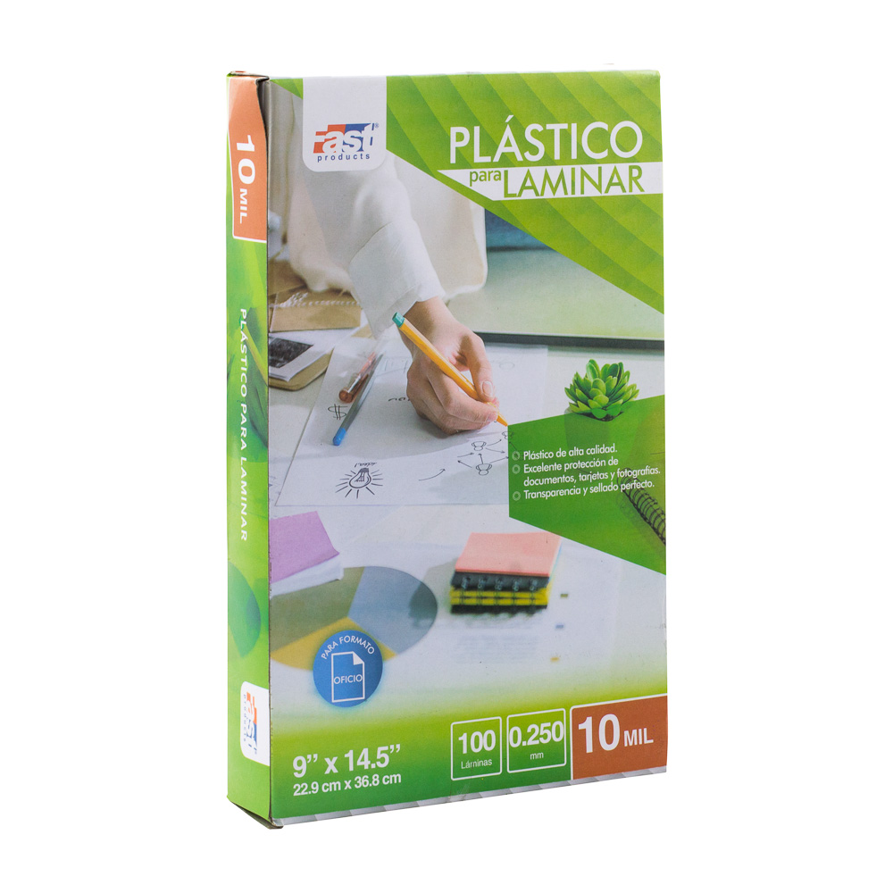 LAMINAS PARA EMPLASTICADO OFICIO 100 U. 250 MICAS FAST
