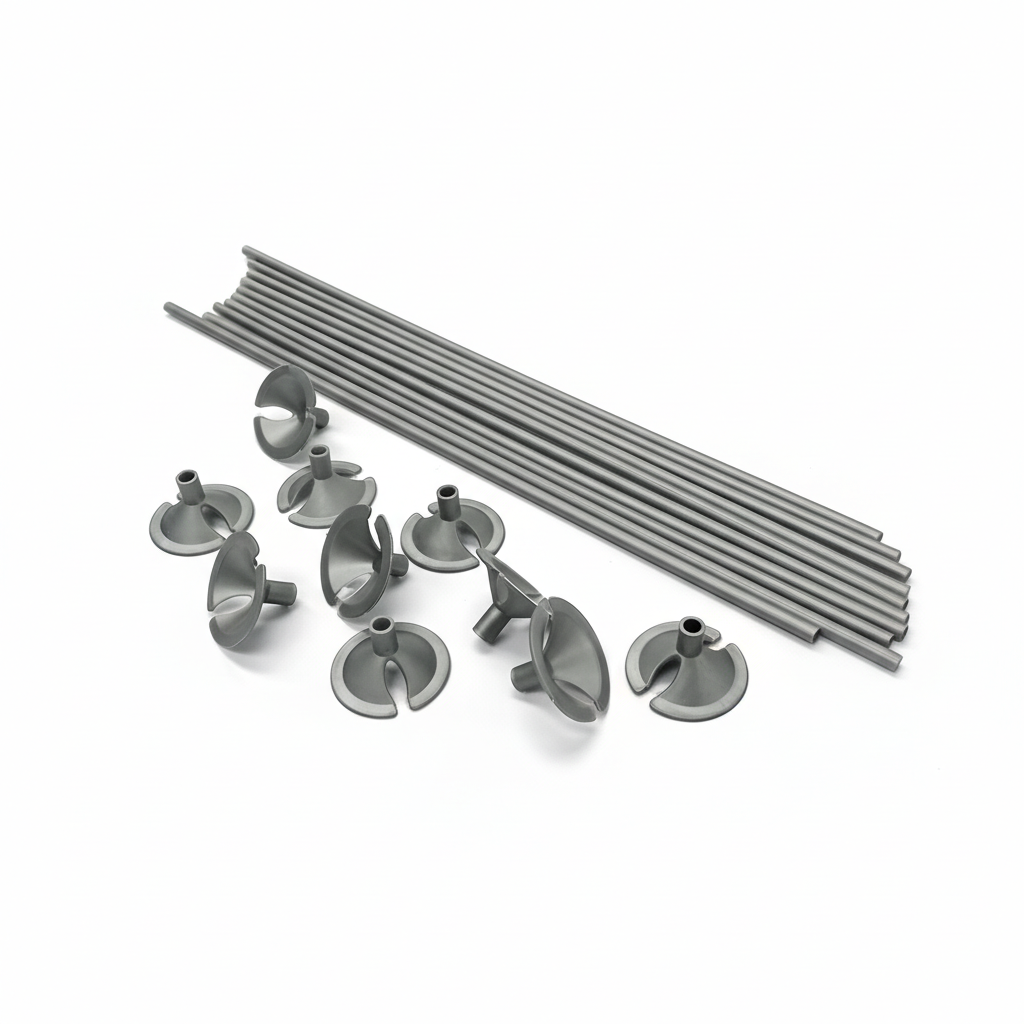 PORTAGLOBO PLASTICO PLATEADO 100 U. ALFA (10)