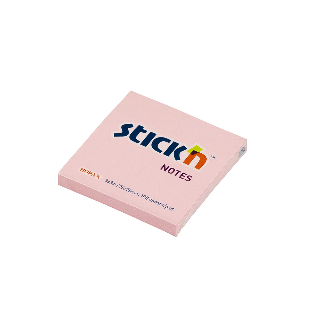 BLOCK ADHESIVO 3 PLG. X 3 PLG. 100 H. ROSADO PASTEL STICKN