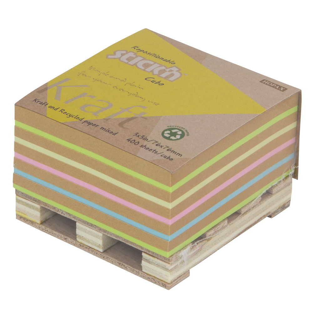 BLOCK ADHESIVO 3 PLG. X 3 PLG. 400 H. KRAFT STICKN