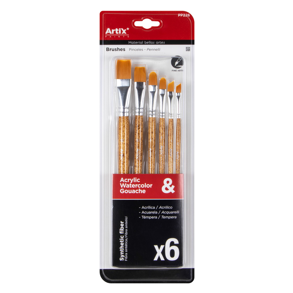 PINCELES PP 226 SINTETICO MIXTOS 6 U. ARTIX