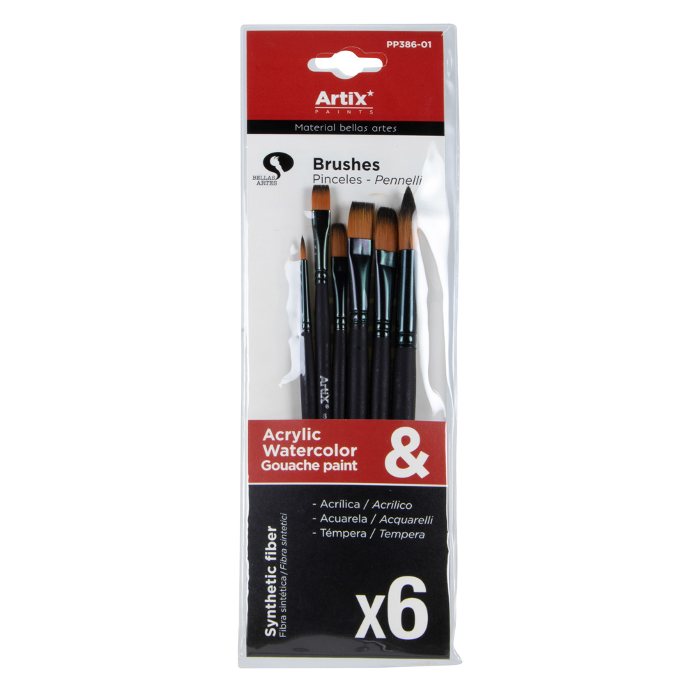 PINCELES PP 386-01 6 U. ARTIX