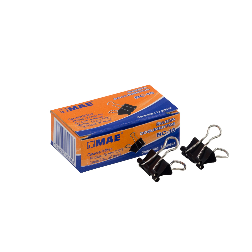 PRENSAPAPELES 15 MM. 12 U. MAE