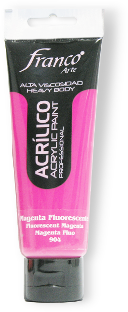 ACRILICO PRO. 100 ML. 904 MAGENTA FLUORECENTE FRANCO ARTE (3*24)