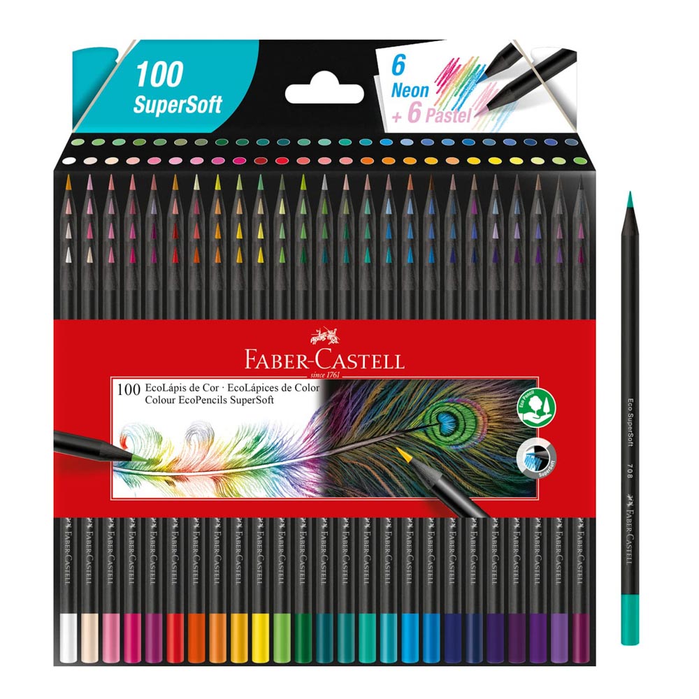 CRAYONES MADERA 100 COL. SUPER SOFT FABER CASTELL