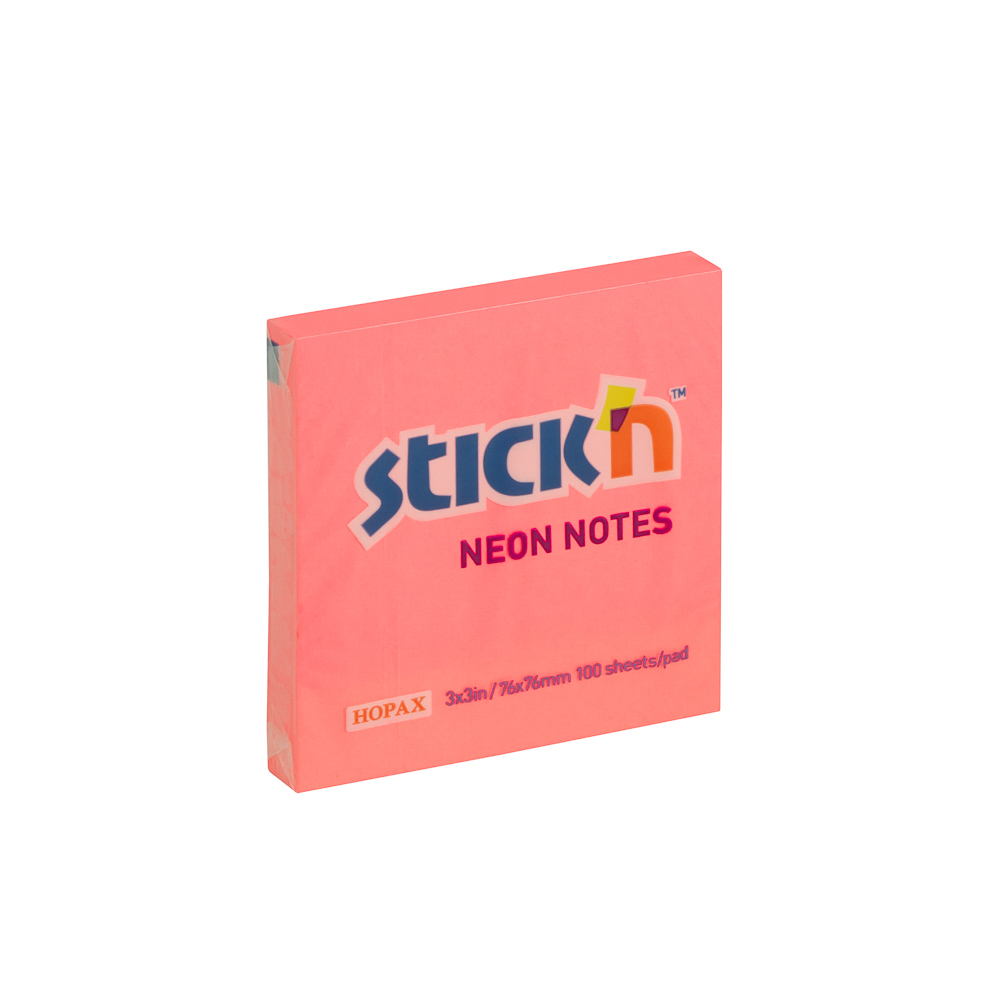 BLOCK ADHESIVO 3 PLG. X 3 PLG. DURAZNO NEON STICKN