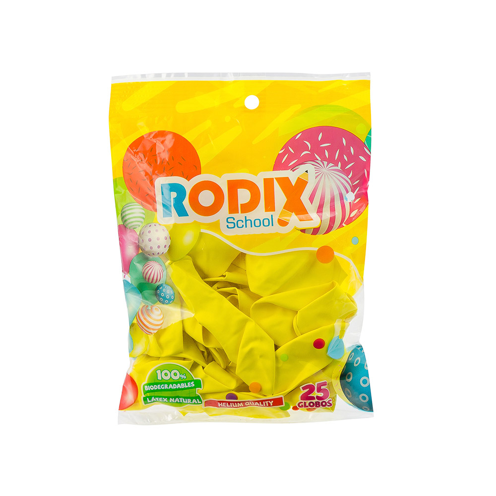 GLOBOS 25 U. AMARILLO STD. RODIX