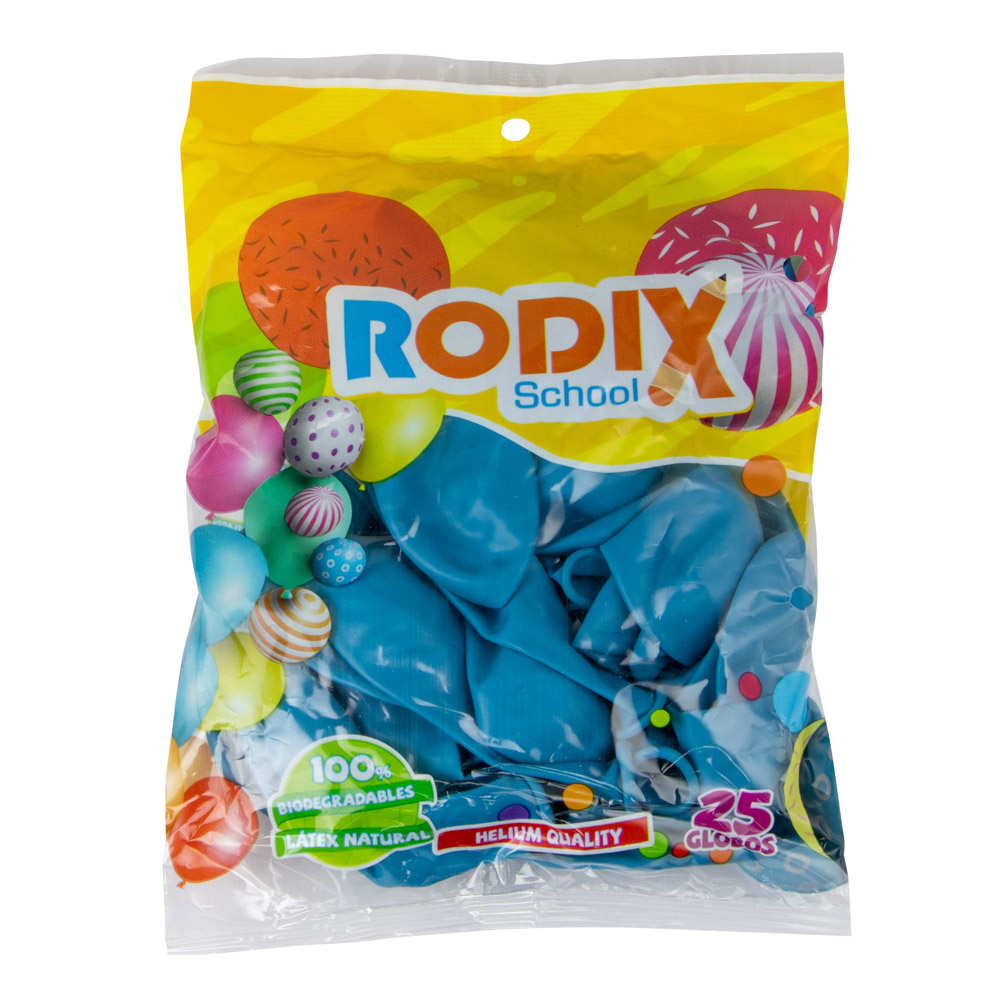 GLOBOS 25 U. TURQUESA STD. RODIX
