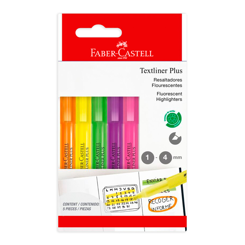 RESALTADORES 5 COL. FABER CASTELL