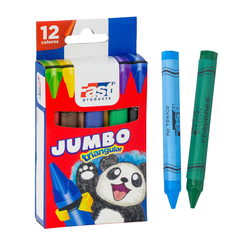 CRAYONES CERA JUMBO 12 COL. FAST