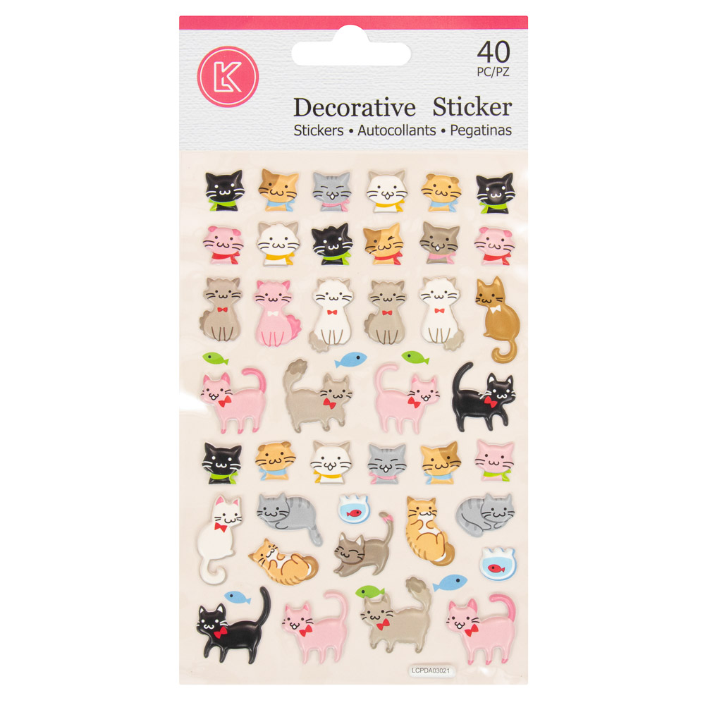 STICKERS GATITOS LONG KING