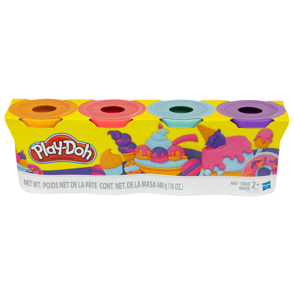 PLASTICINA EN BOTE 4 ONZ. 4 COL. PLAY-DOH