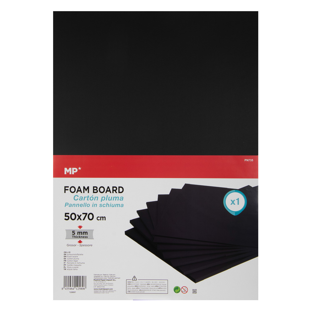 CARTON ESPUMA NEGRO MP