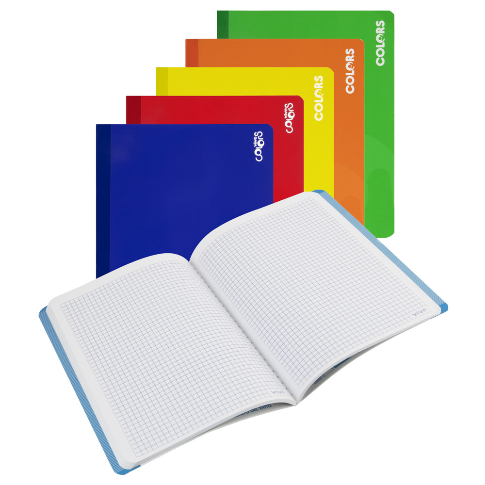 CUADERNO COSIDO 100H. CUADROS 5MM. VIVO