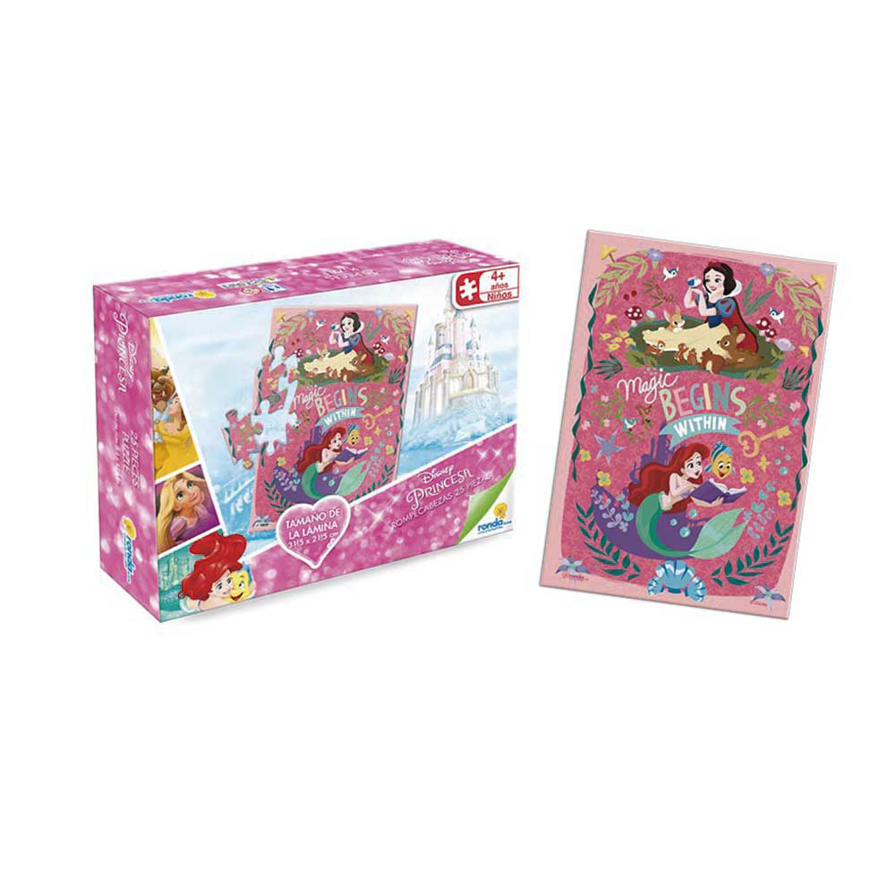 ROMPECABEZAS PRINCESAS 25 PIEZAS RONDA