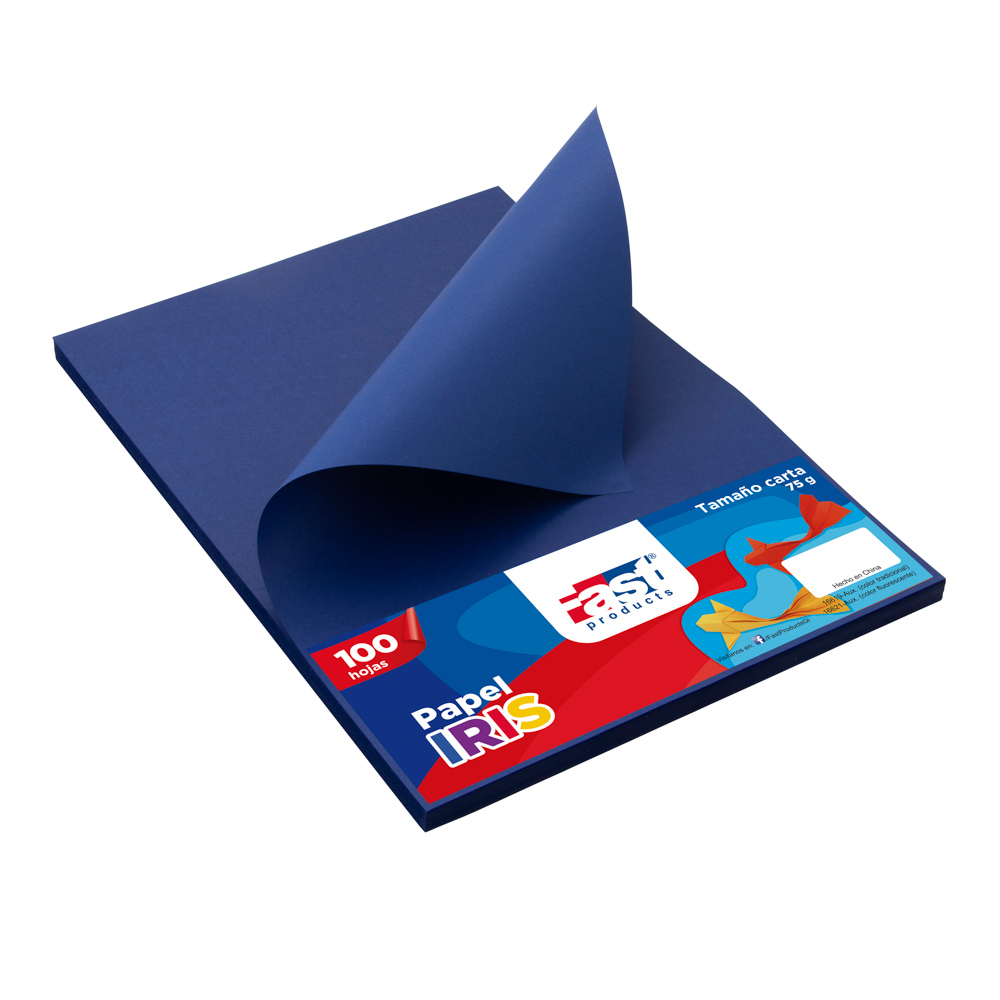 PAPEL BOND 75 G. 100 H. AZUL PROFUNDO FAST