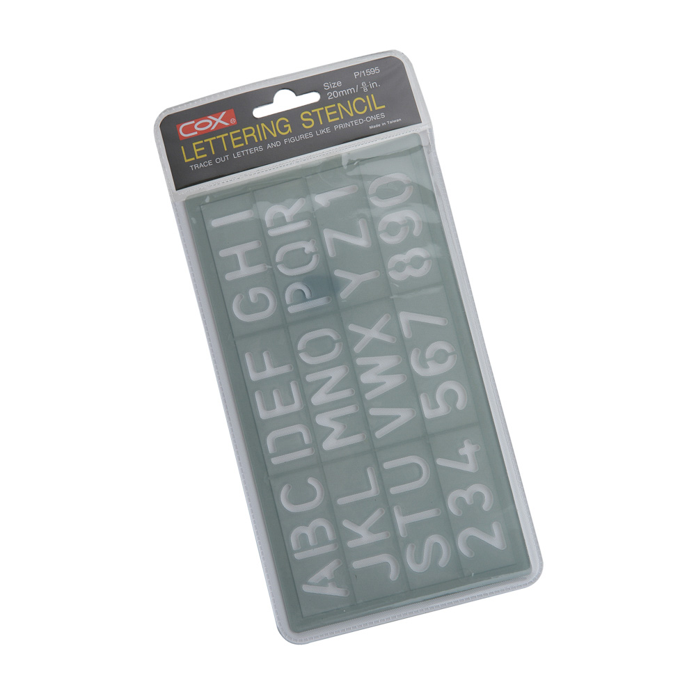 PLANTILLA LETRAS P-1595 20 MM. COX