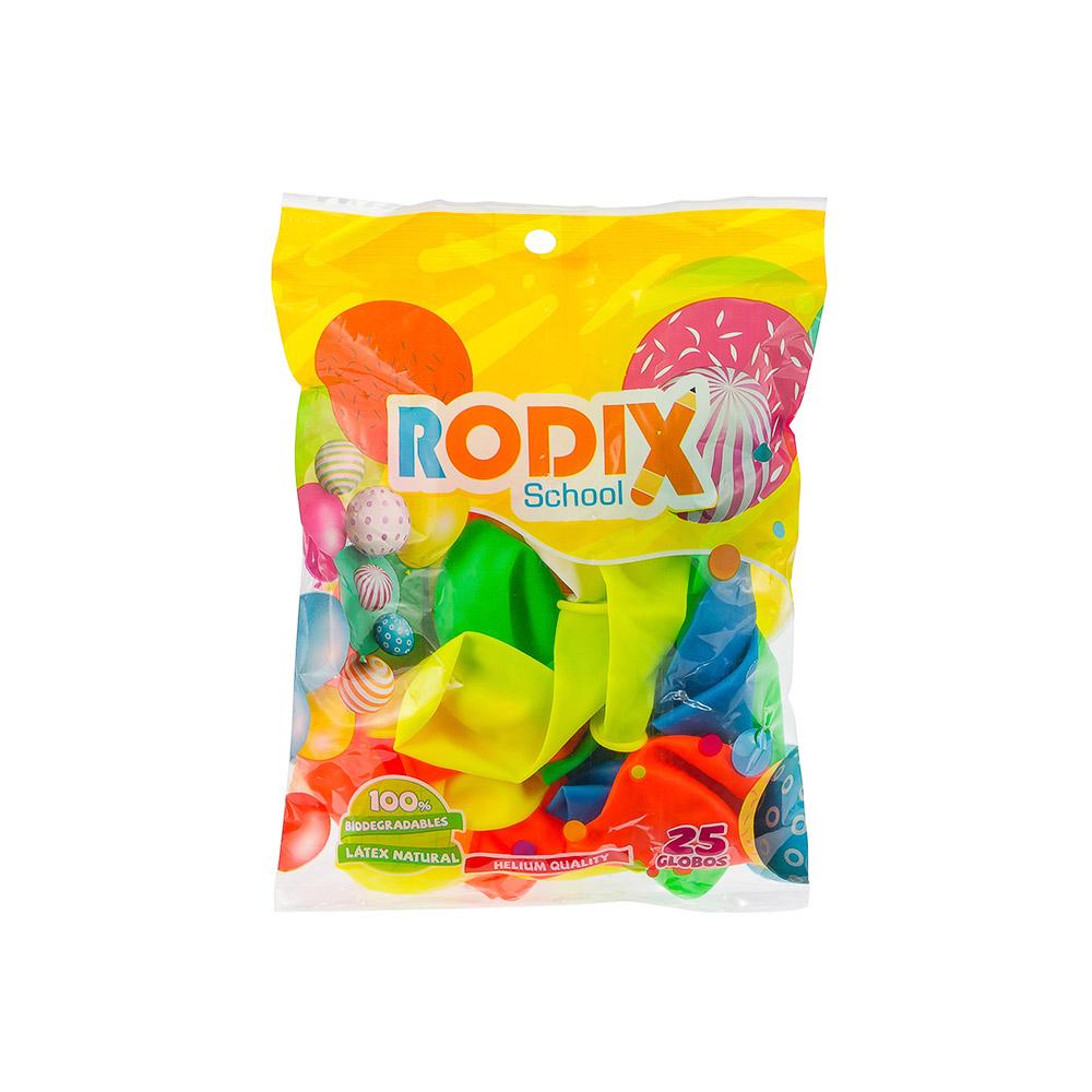 GLOBOS 25 U. SURTIDO NEON RODIX