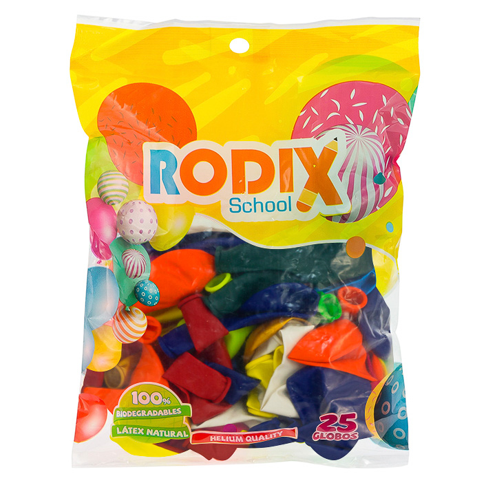 GLOBOS 25 U. 12" SURTIDO STD. RODIX