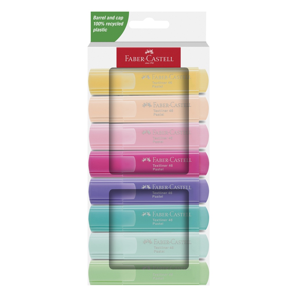 RESALTADORES COLORES PASTEL 8 COL. 254658 FABER CASTELL