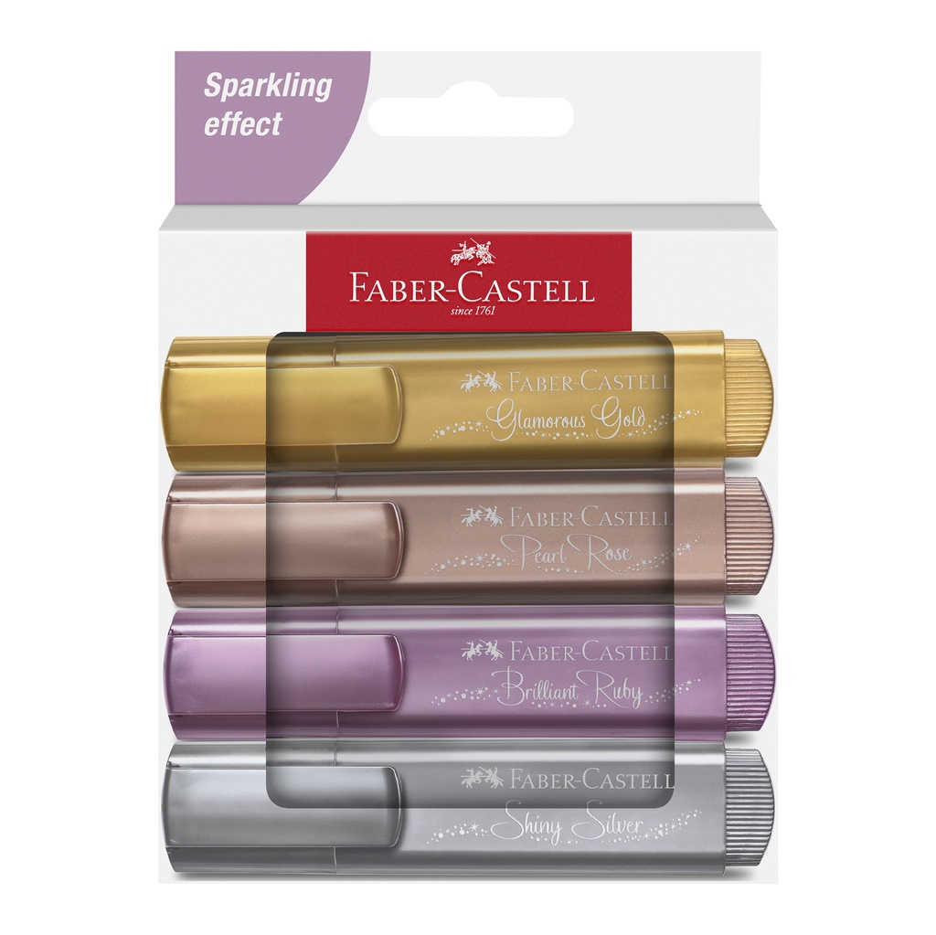 RESALTADORES COLORES METALICOS 4 COL. 254674 FABER CASTELL
