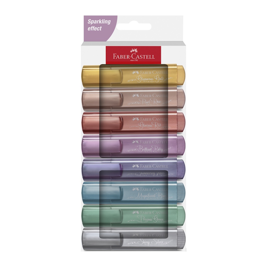 RESALTADORES COLORES METALICOS 8 COL.254678 FABER CASTELL