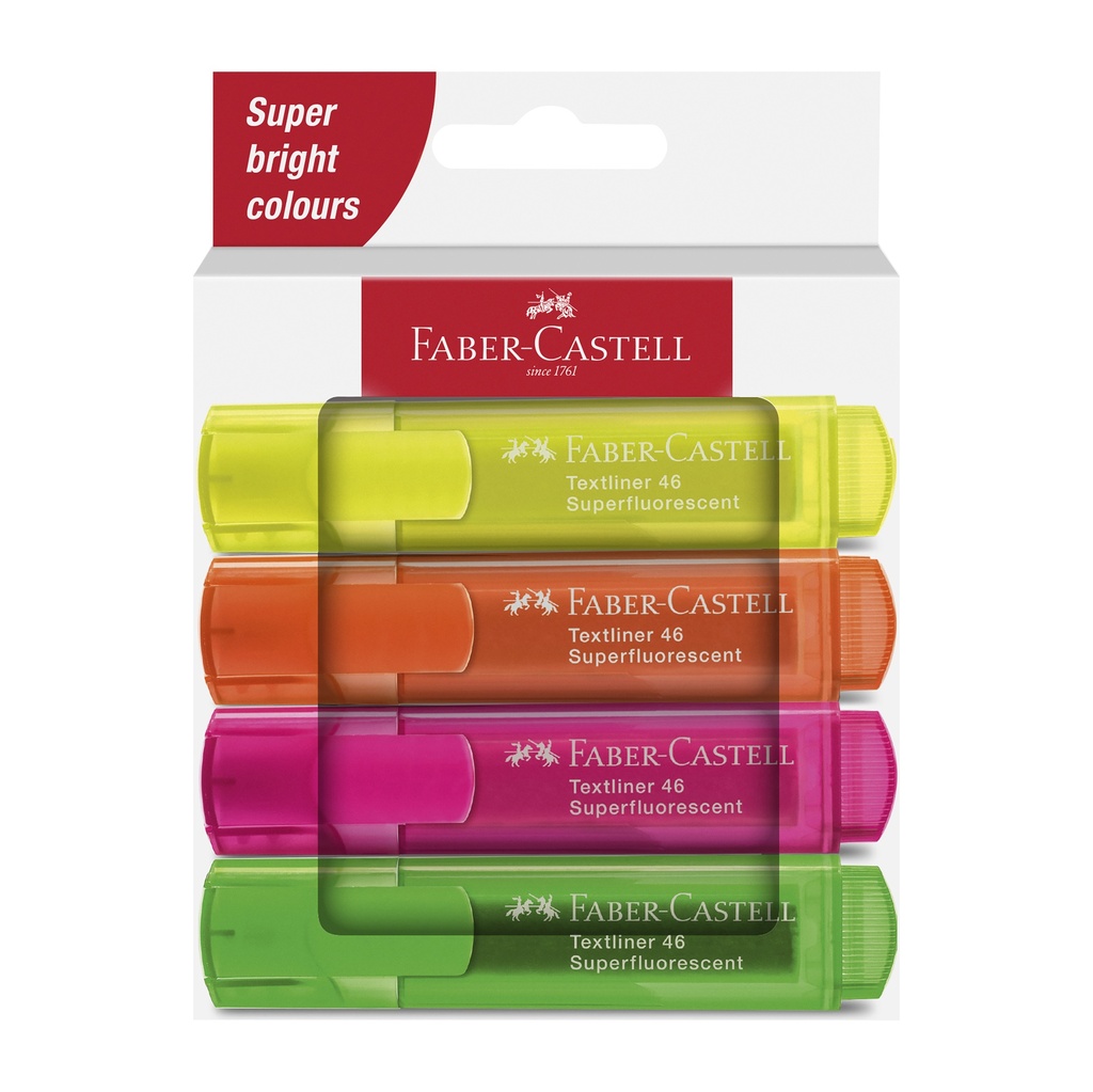 RESALTADORES COLORES NEON 4 COL. 254644 FABER CASTELL