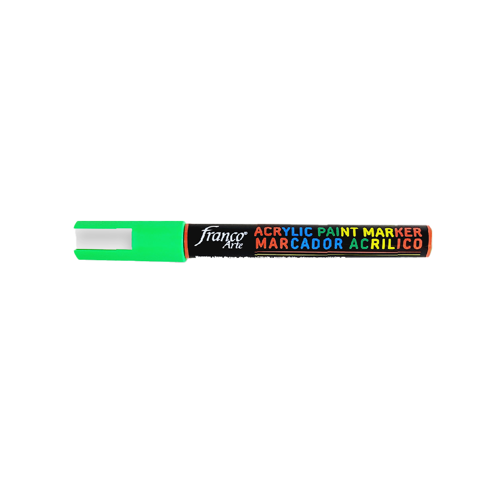 MARCADOR ACRILICO 41438 3 MM. VERDE FLUORECENTE FRANCO ARTE (6*30*4)