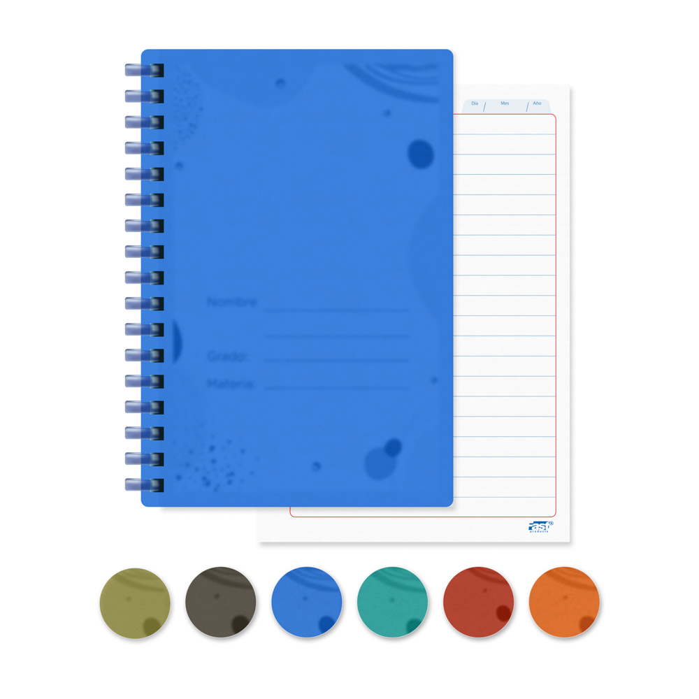 LIBRETA ESPIRAL PLASTICO 100 H. LINEAS FAST